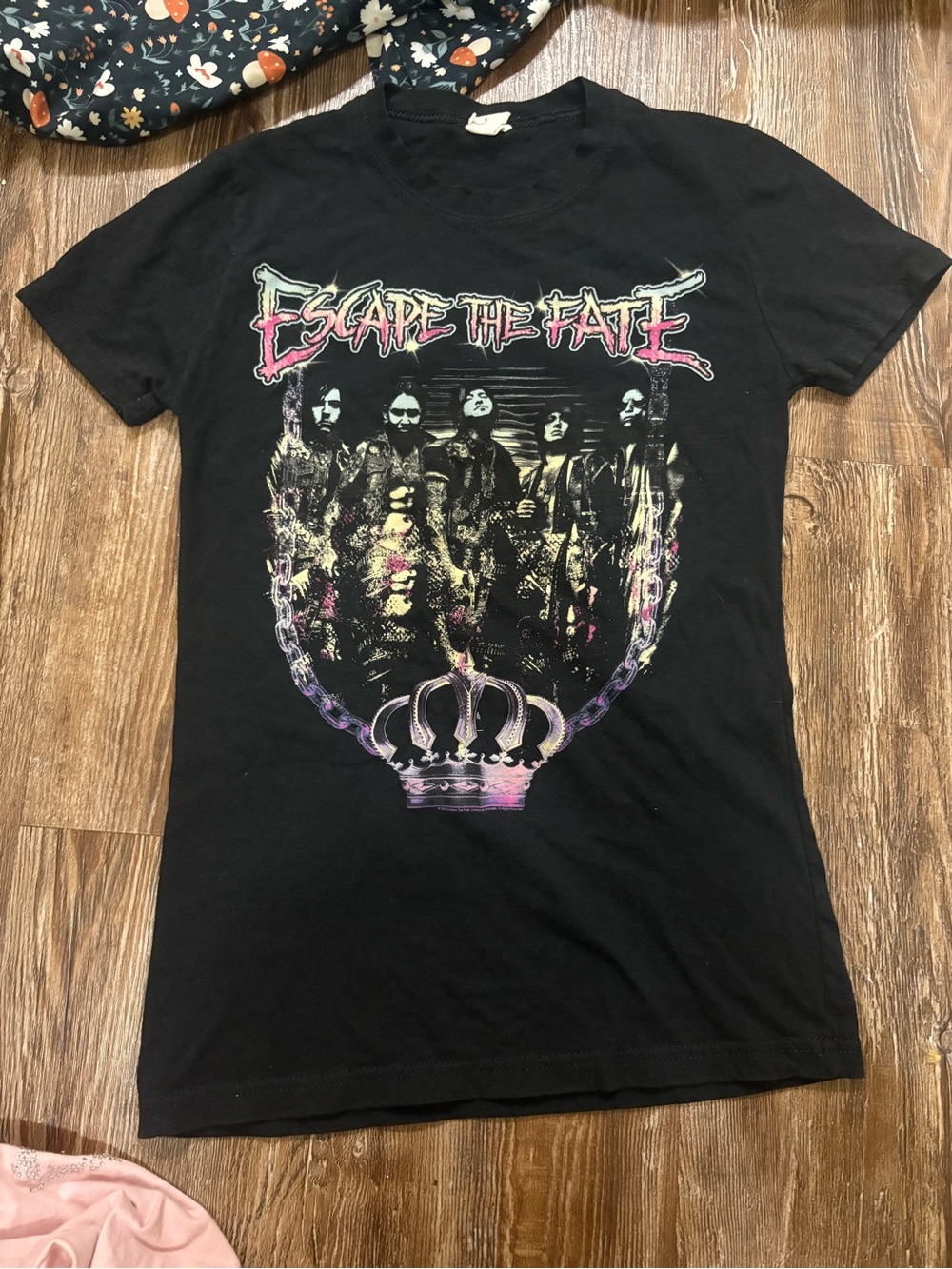 Black Graphic Band Tee